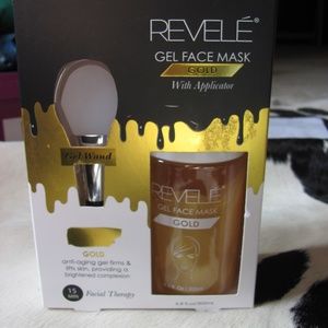 REVELE GEL FACE MASK GOLD WITH APPLICATOR BRAND NE